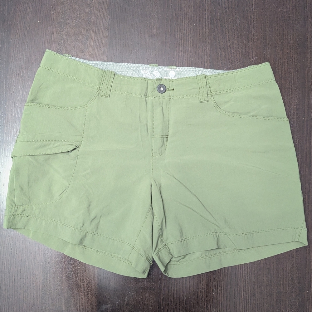 Mountain Hardwear Ramesa Hiking Shorts UPF 50 Cargo Olive Green Size 8